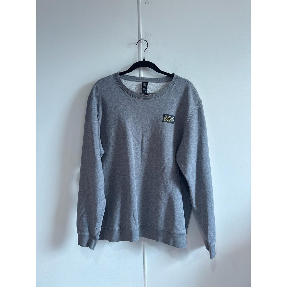 Mountain Hardwear Sweatshirt Mens XL Gray Fleece Crewneck Pullover Logo